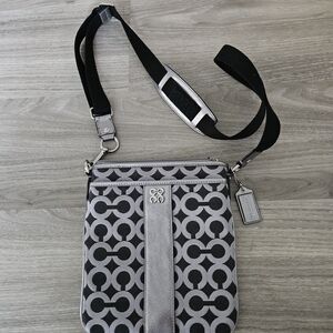 Coach Signature Crossbody in Black & Gray